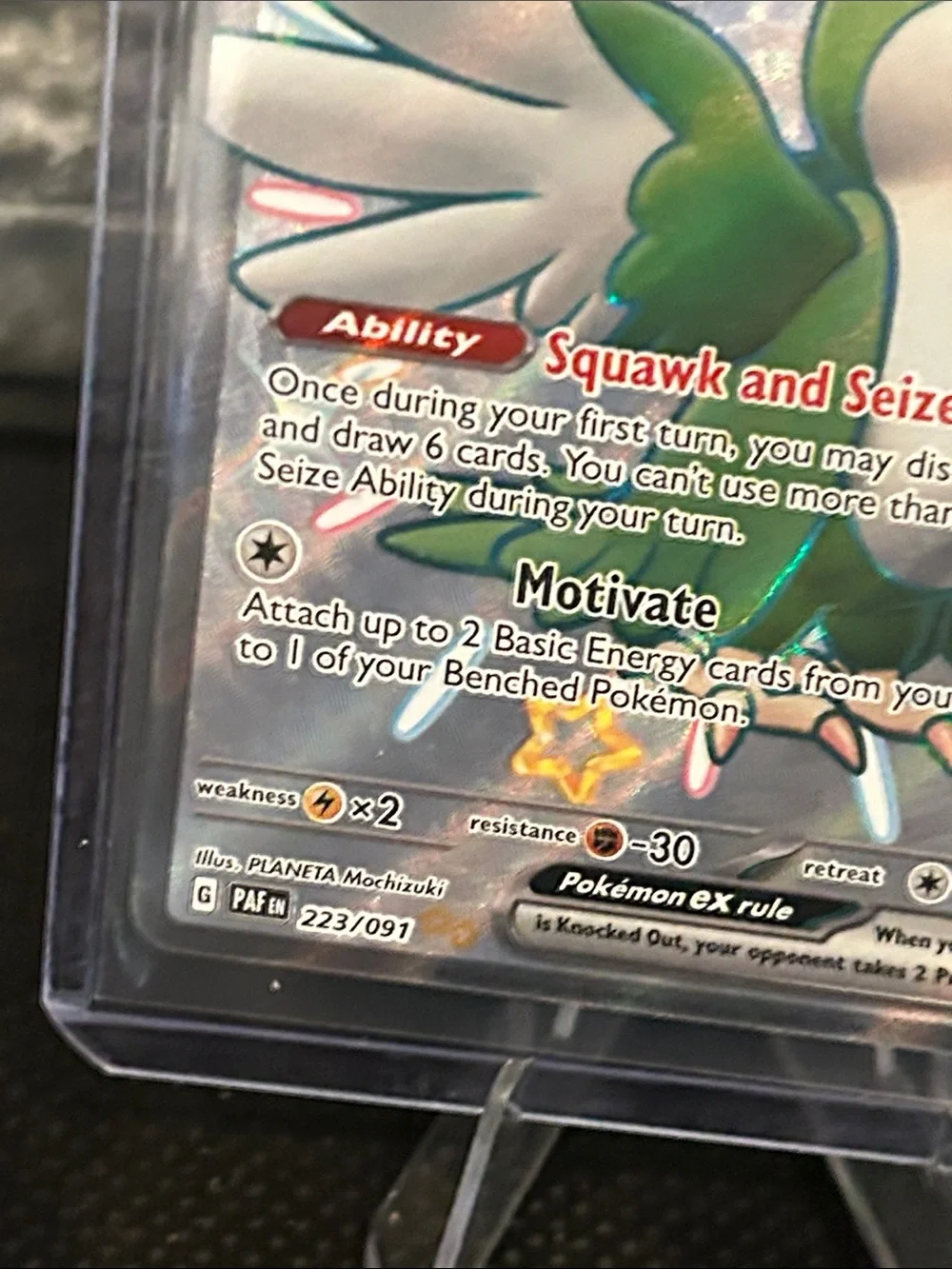 Pokemon‎ Squawkabilly EX Full Art  Card 223/091 from Paldean Fates set M/NM